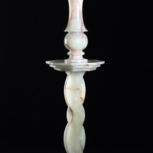Twisted Onyx Candlestick Holder